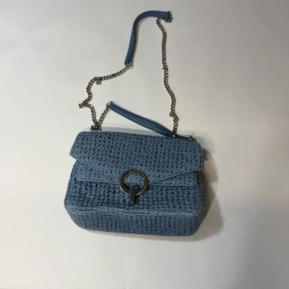 Sandro RAFFIA YZA BAG blue - Picture 2 of 9